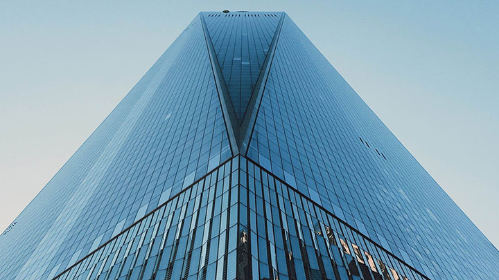 glass high-rise building